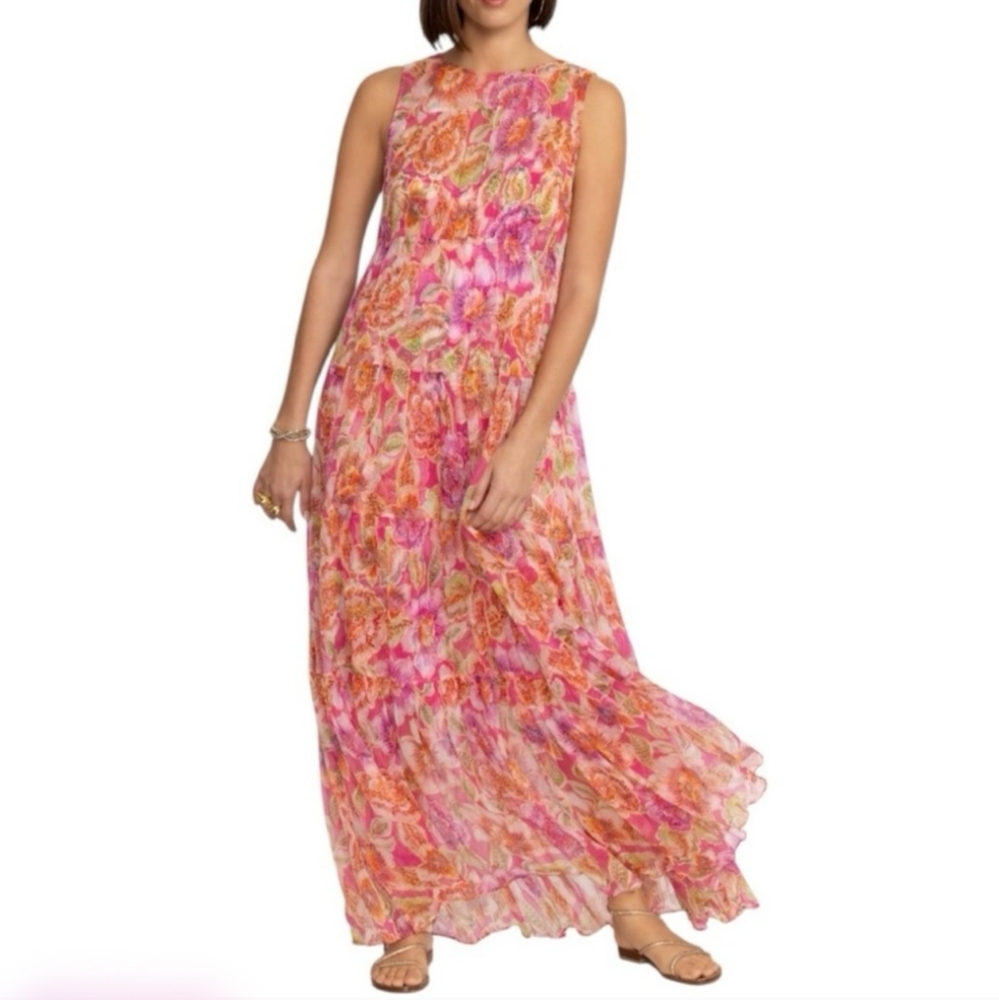 Johnny Was Jade Loren 100% Silk Maxi Dress - Picture 3 of 10
